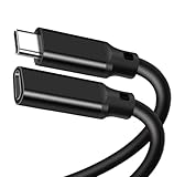 H.May USB C延長ケーブル, Type-C USB 3.2 Gen 2(10Gbps) オス-メス延長器,4K@60HZ急速充電,データ転送,充電,オーディオ,ビデオデバイス用(ブラック) (3 M)
