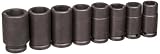 Martin IH8K 3/4 Drive Socket Set, 8 Pieces ranging from 7/8 to 1-1/2, 6 Points Deep, Industrial Blac
