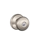 Schlage f51 a and 619 Andover Keyedエントリノブ、サテンニッケルby Schlageロック会社