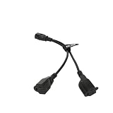 ZBLZGP IEC320 C14 NEMA 5-15R Y スプリッタ AC アダプター ケーブル 0.3 M/1 FT 3 ピン延長電源コード男性女性アダプター ケーブル コンピューター プリンター サーバー スピーカー スキャナー (C14-2*(5-15R))