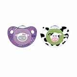 [ヌーク]Nuk "可愛い羊さんと牛さん”おしゃぶり 2個セット0-6ヶ月用 [並行輸入品]