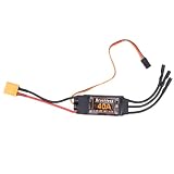 RC飛行機用40AブラシレスESCスピードコントローラー5V/3A BEC出力、讃えられたスロットルキャリブレーション機能付き、各種プログラム方法に対応！低圧切断保護付き、超過熱保護付き、無通信保護付き、ブラシレスエレクトリック4Sバッテリーに対応！RCドローン用アクセサリー
