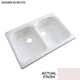 Thermocast Hartford 33 x 22インチキャストアクリルダブルボウルキッチンシンク、シェル