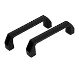 uxcell　取手 プルハンドル　　ブラック ボウ形状　家具用品　2個入り