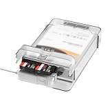 MAIWO 外付けハードドライブエンクロージャ 3.5 2.5インチ SATA SSD HDD、6Gbps USB 3.0 - SATAドライブアダプターケースケーブル、SDカードストレージ+CDボックスリーダー付き、容量24TB(ホワイト)