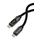 Hagibis USB Cケーブル LEDディスプレイタイプc ケーブル 240W 急速充電 480Mbpsデータ転送 タイプc 充電器 type-c iPhone 16/15 Pro Max iPad MacBook Pro Air用(1M)