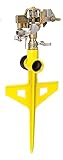 Dramm 15063 ColorStorm Premium 6-Inch Metal Stake Impulse Sprinkler, Yellow [並行輸入品]