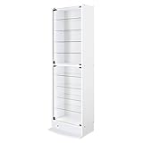 【JAJAN】フィギュアラック「レギュラー」55シリーズ LED付き 幅55cm奥行29cm高さ182cm ハイタイプ 本体ホワイト【正規品】[鍵付きコレクションケース]