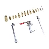 F Fityle 高品質　エアコンプレッサーホースキット　接続カプラー1/4インチ　NPT　17本　耐久性　