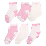 Kiddaroos 3足組通用ベビーソックス Pink (12-24 Months)