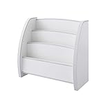 (日本製 完成品でお届け) ソフト素材 全ての角にソフト素材ＥＶＡ樹脂使用 絵本ラック (biblio) トール ホワイト