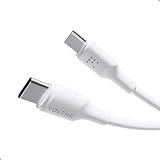 VOLTME USB Type C ケーブル 60W/3A PD/QC急速充電対応 USB C to USB C 断線防止 データ転送 タイプc ケーブル iPhone 15、MacBook Pro、Matebook、iPad、Xperia、Galaxy等type-cデバイス対応（1.2m ホワイト）