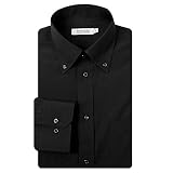 [アトリエサンロクゴ] ワイシャツ 長袖 形態安定 ビジネス カジュアル 制服 ユニフォーム メンズ y9-7-9-1 ブラック-ボタンダウン 日本4L(日本サイズ4L相当)