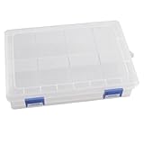 uxcell 電子部品ケースホルダー　プラスチック製　取り外し可能なブロック　クリア　ホワイト