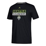 Adidas Seattle Sounders FC MLS The Go toパフォーマンスブラック半袖Tee X-Large
