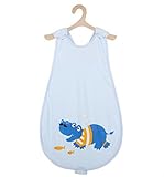 ベビー コットン プリント スリーパー （ピンク、イエロー、グリーン、ブルー/M、L） キッズ おくるみ 赤ちゃん 新生児 綿 (M, ブルー)