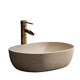 Kitakawa JP 洗面ボウル 置き型 陶器製 洗面ボール 手作り洗面ボウル 洗面シンク 洗面台 手洗い 手洗い器 陶器洗面 置き型 蛇口付 (蛇口付き洗面ボウル)