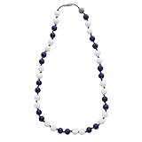 Itzy Ritzy Teething Happens Silicone Jewelry Necklace Bead, Anchors Aweigh