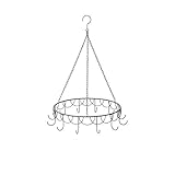 ハンキングハンガー 吊り下げ型花器 【幅48.5cm×奥行48.5cm×高さ10cm】 スチール製 〔園芸 ガーデニング 什器〕