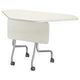 コーナーテーブル【塗装脚パネル付・幅1248×奥行き600mm】パネル付き カラー:オーク