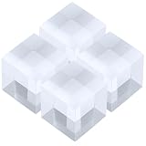 つくしサイエンス アクリルブロック 40×40×40mm 4個 透明 台座 展示 撮影 陳列 什器 キューブ ベース クリア ディスプレイスタンド 四角形 立方体 正方形 4cm 4センチ 40ミリ ab-40-40-40*4