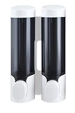 【累計10万本出荷】PREMM シャンプーディスペンサー マグネット シャンプーボトル 壁掛け (ホワイト＆グレー, ダブル 340ml x 2)