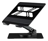 GRAPHT ノートパソコンスタンド ドッキングステーション 7in1 17インチ対応 耐荷重5kg ハブ ラップトップスタンド 卓上 無段階高さ角度調整 回転 工具不要 USB-A 3.0 HDMI 4K/60Hz対応 USB-C PD100W SDカード 3.0 MicroSDカード LANポート付き 1Gbps 【Device Centric Folio】 ブラック