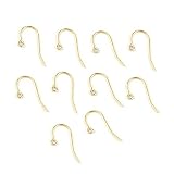 [ジュエリーショップエム] フックピアス 金具 金属アレルギー対応 ピアスパーツ ピアス パーツ レディース 10個 5ペア ゴールド ca0007-G5ペア