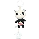 Aszune 幼児用おもちゃ ガラガラ玩具 ハンギングトイ 赤ちゃん用おもちゃ 多機能プラッシュラトル おもちゃ ブラック