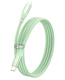 TOMSING USB Type Cケーブル PD対応 240W/5A タイプc ケーブル 急速充電 【2m 高耐久ナイロン 断線防止】 type-c for iPhone 15/16/Matebook/iPad/Xperia/iPad/MacBook Pro/Galaxy S25/その他 Android 等機器対応 映像出力不可（グリーン，2m）