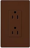 Lutron SCRS-15-TR-SI Satin Colors 15-Amp Duplex Tamper Resistant Receptacle, Sienna [並行輸入品]