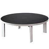 タンスのゲン リバーシブルこたつ　ラウンドこたつ 円形 幅100cm ホワイト ブラック リバーシブル 6814005800