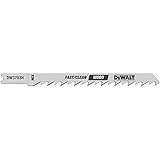DEWALT DW3703H2 4-Inch 6TPI Fast Clean High Cobalt Steel U-Shank Woodcutting Jig Saw Blade (2-Pack) 