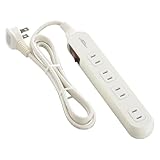オーム(OHM)オーム電機 電源タップ 4個口タップ ブレーカー付き 一括集中スイッチ 耐トラッキング アダプター対応 1.5ｍ L型プラグ ホワイト HS-TB415W22 00-1650