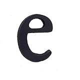 シンプルブラック! 真鍮レター45mm　小文字　アルファベット e