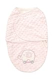 Kyle & Deena Baby Girls Newborn Popcorn Plush Swaddle Receiving Blanket With Bottom Animal Applique,