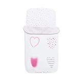 PETIT PRAIA Juliette 100 Percent Printed Soft Cotton Bassinet Baby Sack (White/Pink/Lilac) by Petit 