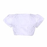 (フィーショー)FEESHOW ベビー ジュニアカーディガン ボレロ 子供服キッズ 半袖 ベビー キッズ トップス 上着 姉妹お揃い 入園式 結婚式 パーティー ホワイト #150