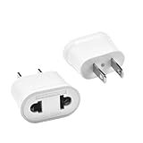 変換プラグ 電源プラグ 海外用電源変換プラグ コンセントプラグ 1対1変換プラグ 旅行用（日本／中国／タイ／米国など） マルチ変換アダプター フラットプラグ 電気製品 小型で持ち運びに便利 国内で海外の電気製品が使える 電源変換プラグ 10A 125-250V cタイプ C→A 高互換性 小型 携帯便利 海外旅行用（ホワイト） 2ホール 500W ABS素材 2個セット