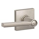Schlage j40-sol-col SolsticeプライバシードアレバーSet with Decorativeコルトントリム、サテンニッケル