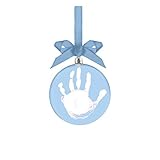 Pearhead Babyprints Handprint or Footprint Ball Holiday Keepsake Ornament Blue [並行輸入品]