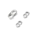 DFsucces S字型接続金具 金属パーツ ネックレス ブレスレット アンクレット 金具 留め具 304ステンレス鋼 アクセサリー ストラップ DIY材料接続バックル シルバー (2個12 mm、1個18 mm)