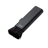 エレコム クリーナー ブラシ 除電ブラシ 帯電防止繊維 コンパクト 収納タイプ 毛質 2WAY すきま用ブラシ付き ウォッシャブル ほこりとり ブラック KBR-014AS