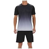 [vigerkar] 夏服 メンズ Tシャツ 半袖 上下2点セット 大きいサイズ ゆったり スポーツウェア メンズ 上下セット 夏 上下スウ