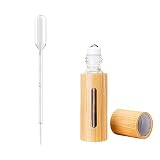 FaSoLa ロールオンボトル アトマイザー ロールオン 香水 容器 木目 遮光瓶 木製 遮光 3ml 5ml 10ml 竹 ガラス スポイト 詰め替え 持ち運びやすい 漏れない 【国内検品済】 (5ml（1個）)