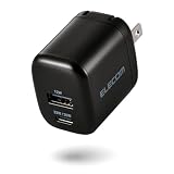 エレコム 充電器 33W 2ポート Type-C USB-A PD対応 【PSE技術基準適合/PPS対応/急速充電】 ブラック EC-AC11433BK