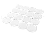 20 CleverDelightsラウンドガラスタイル – 1 "直径 – 2フラットSides – クリアガラスタイル – 写真のペンダントモザイク画トレイ – 1インチ25 mmタイル – 4 m