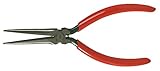 Xcelite 57CGV Forged Alloy Steel Standard Needle Nose Plier with Red Cushion Grip Handle, Serrated J
