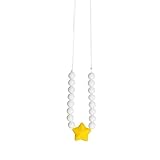 Wwin Silicone Baby Yellow Star Type Round Beads Chewing Mash-up Baby Toy Oral Sensory Autism Chewabl