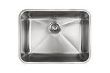 Kio2P|#Kindred KSS6UA/9D Single Bowl Stainless Steel Undermount Kitchen Sink, Silk, by Kindred